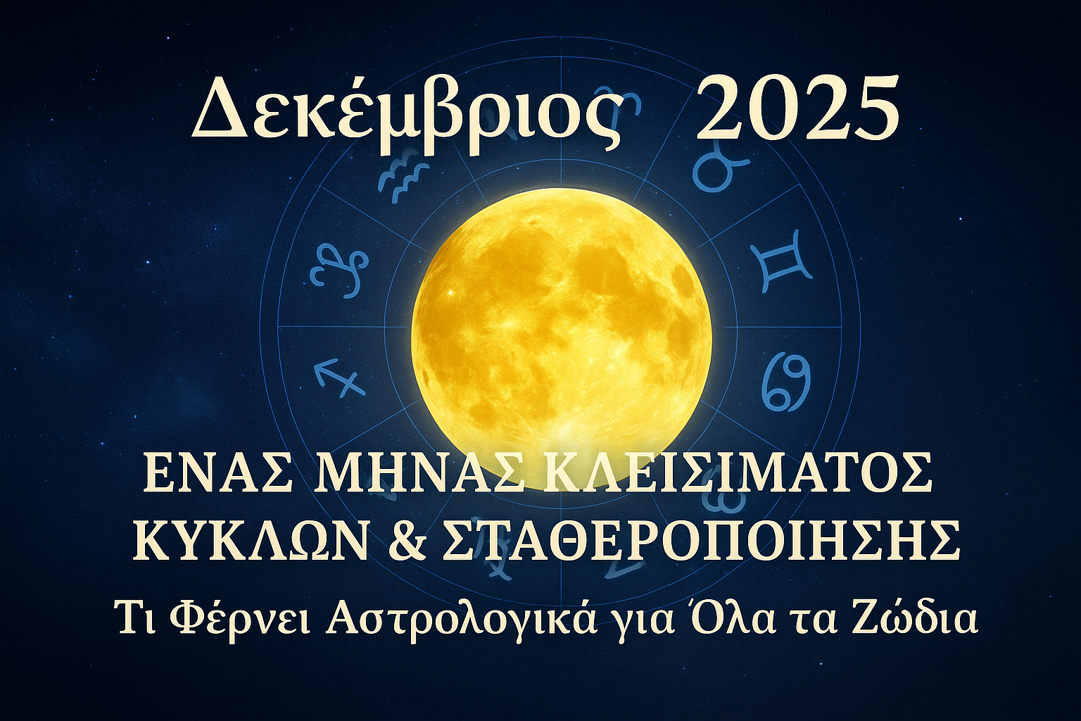 Δεκέμβριος 2025: Ένας Μήνας Κλεισίματος Κύκλων & Σταθεροποίησης – Τι Φέρνει Αστρολογικά για Όλα τα Ζώδια