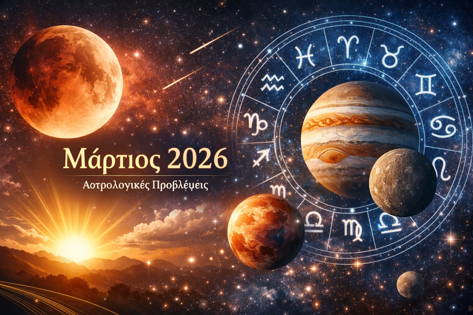 Μάρτιος 2026: Τι Συμβαίνει στα Άστρα και Πώς Επηρεάζονται τα Ζώδια