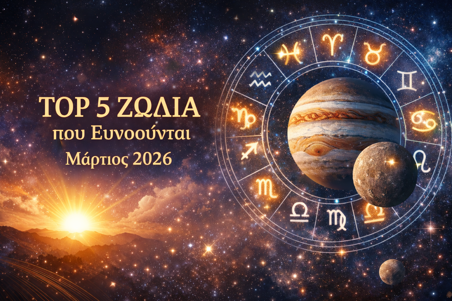 Top 5 Ζώδια που Ευνοούνται τον Μάρτιο 2026