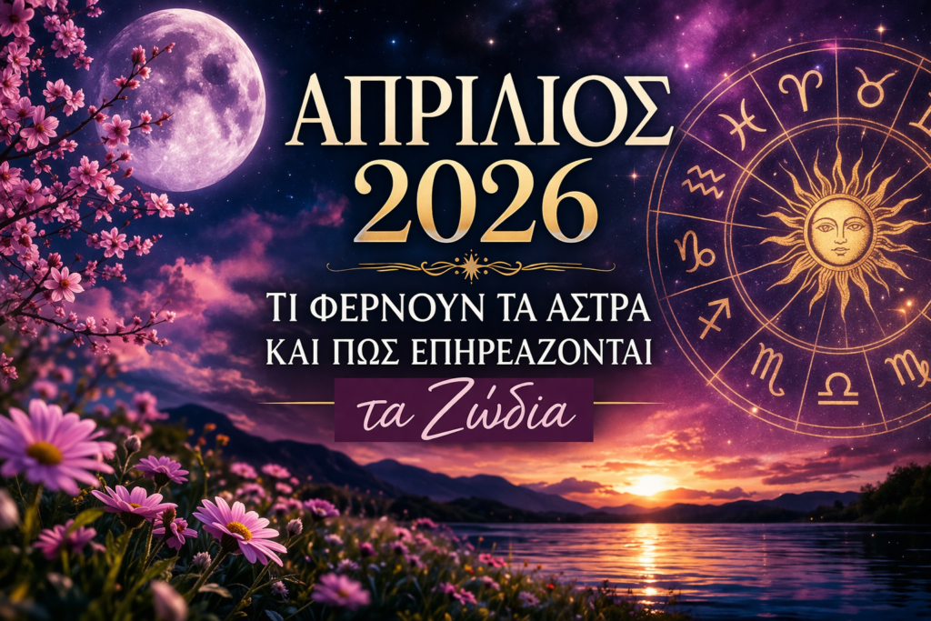 Απρίλιος 2026: Τι φέρνουν τα άστρα και πώς επηρεάζονται τα ζώδια